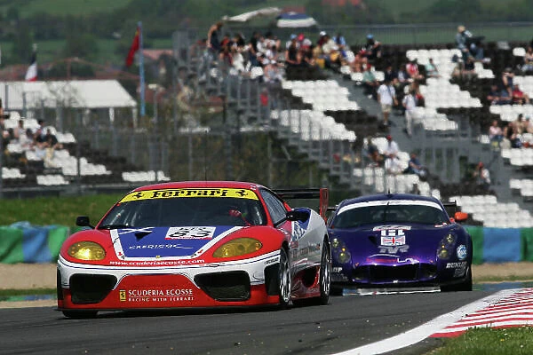 2005 British GT Championship Mangy Cours, France. 1st May 2005 Kinch / Kirkaldy, Scuderia Ecosse Ferrari World copyright LordEbrey / LAT Photographic