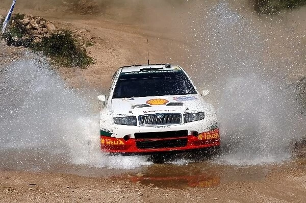 2005 FIA World Rally Championship: Janne Tuohino at the watersplash in Stage 8