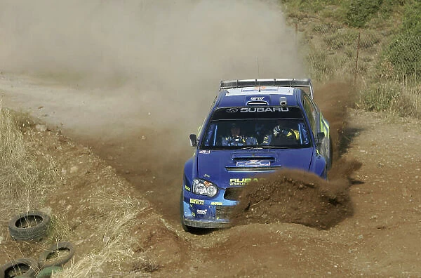 2005 FIA World Rally Champs. Round eight Acropolis Rally 23rd - 26th June 2005. Petter Solberg, Subaru, Action. World Copyright: McKlein / LAT