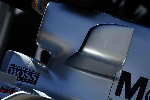 2005 Formula One Testing Barcelona, Spain. 15th February 2005. Bodywork deatil on Juan Pablo Montoya's, McLaren Mercedes MP4 / 20. World Copyright: Malcolm Griffiths / LAT Photographic ref: Digital Image Only