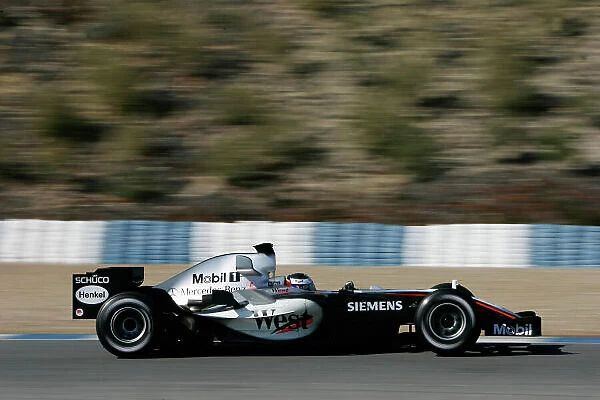 2005 Formula One Testing. Juan-Pablo Montoya, Mclaren-Mercedes MP4 / 20 Jerez, Spain. 10th February 2005. World Copyright: Spinney / LAT Photogrphic. Ref: Digital Image Only