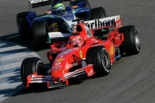 2005 Formula One Testing. Micheal Schumacher, Ferrari F2004 Jerez, Spain. 10th February 2005. World Copyright: Spinney / LAT Photogrphic. Ref: Digital Image Only