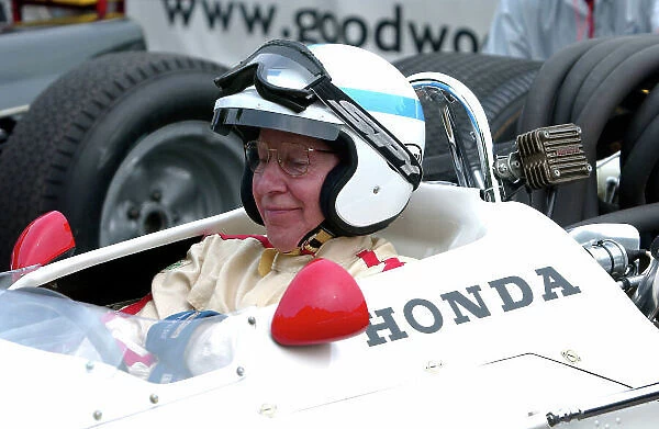 2005 Goodwood Festival of Speed Goodwood Estate, West Sussex. 24th - 26th June. John Surtees at the wheel of the Honda RA300. Portrait. World Copyright: Jeff Bloxham / LAT Photographic ref: Digital Image Only