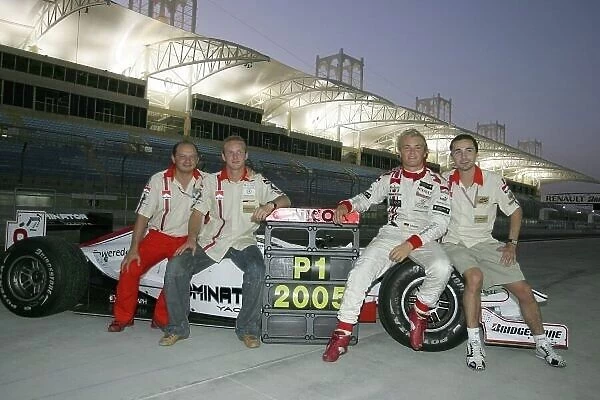 2005 GP2 Series - Bahrain Sakhir, Bahrain 28th-30th September 2005 Thursday Race 1 Fred Vasseur, Alexandre Premat (F, ART Grand Prix). Nico Rosberg (D, ART Grand Prix). and Nicolas Todt Portrait