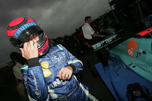 2005 GP2 Series - Great Britain Silverstone, England 8th - 10th July 2005 Friday Qualifying Nelson Piquet Jr. (BR, Hitech Piquet Racing). Portrait. World Copyright: GP2 Series Media Service ref: Digital Image Only