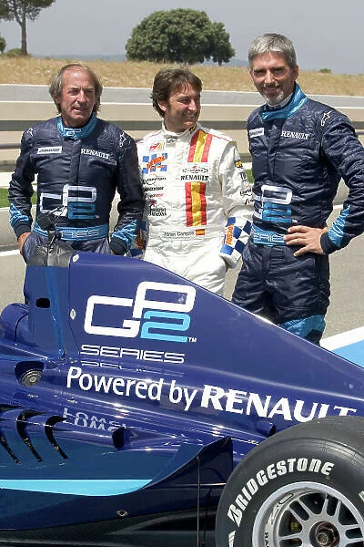 2005 GP2 Series Press Day Paul Ricard, France Jacques Laffite (FRA), Adrian Campos(ESP) and Damon Hill (GBR) 28th June 2005 World copyright: GP2 Series Hi-Res Available