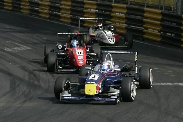 2005 Macau Grand Prix. 52nd Macau Grand Prix.Formula Three. 16-20th November 2005. Circuit de Guia, Macau. Sebastian Vettel (ASM F3) Guillaume Moreau (Signature-Plus) and Charlie Kimball (Carlin Motorsport)