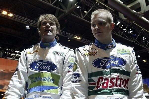 2006 Autosport International Exhibition Birmingham NEC, Thursday 12th January 2006. New Ford drivers Marcus Gronholm and Mikko Hirvonen. Portrait. World Copyright: Malcolm Griffiths / LAT Photographic ref: Digital Image Only