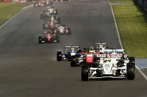 2006 British Formula Three International Series. Donington Park. 20th - 21st May. Sunday Race Mike Conway (Raikkonen Robertson Racing) leads the field in the start of the race. Action. World Copyright: Drew Gibson / LAT Photographic. Digital Image