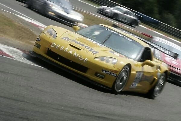 2006 FIA GT3 European Championship. Spa - Francorchamps, France. 27th - 29thth July. Race 2 Benjamin Dessange / Marc Sourd, (Corvette Z06 GT3) leads the field into turn 1