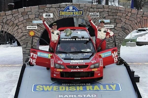 2006 FIA World Rally Champs. Round two Swedish Rally. 2nd-5th February 2006. Daniel Carlsson, Mitsubishi, action. World Copyright: McKlein / LAT