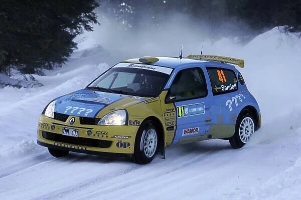 2006 FIA World Rally Champs. Round two Swedish Rally. 2nd-5th February 2006. Patrik Sandell, Renault, action. World Copyright: McKlein / LAT