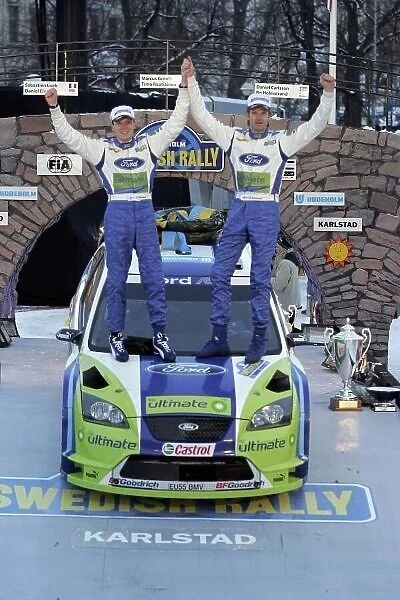 2006 FIA World Rally Champs. Round two Swedish Rally. 2nd-5th February 2006. Marcus Gronholm, Ford, podium. World Copyright: McKlein / LAT