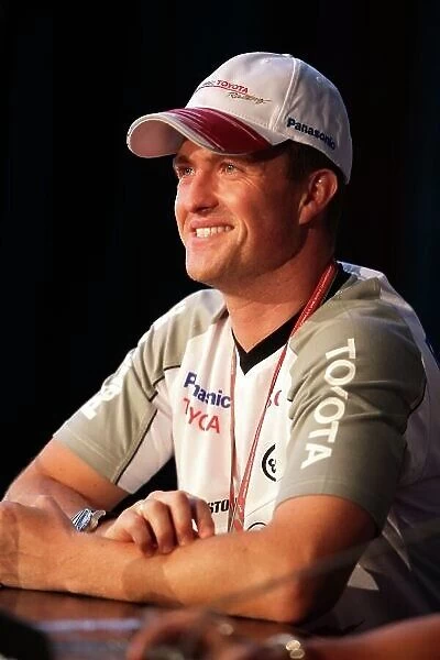 2006 German Grand Prix - Thursday Preview Hockenheim, Germany. 27th - 30th July. Ralf Schumacher, Toyota TF106. Press Conference. Portrait. World Copyright: Charles Coates / LAT Photographic ref: Digital Image ZK5Y0216