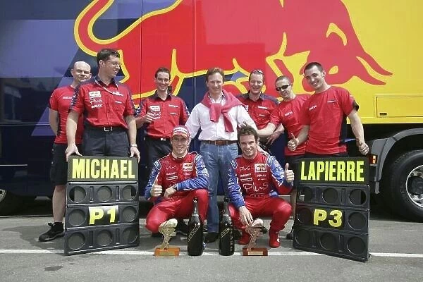 2006 GP2 Series. Round 1. Valencia, Spain.9th April 2006. Sunday Race. Christian Horner, Michael Ammermuller (GER, Arden International) and Nicolas Lapierre (FRA)