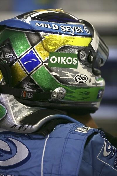2006 Hungarian Grand Prix - Friday Practice Hungaroring, Budapest, Hungary. 3rd - 6th August. Giancarlo Fisichella, helmet, portrait. World Copyright: Charles Coates / LAT Photographic ref: Digital Image ZK5Y3110