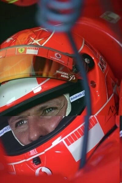 2006 Italian Grand Prix - Friday Practice Autodromo Nazionale Monza, Italy. 7th - 10th September 2006. Michael Schumacher, Ferrari 248F1, portrait, helmet. World Copyright: Lorenzo Bellanca / LAT Photographic ref: Digital Image ZD2J9960