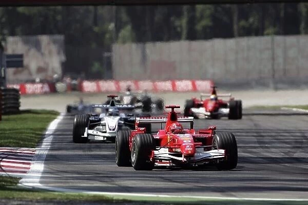 2006 Italian Grand Prix - Sunday Race Autodromo Nazionale Monza, Italy. 7th - 10th September 2006. Michael Schumacher, Ferrari 248F1, 1st position, Nick Heidfeld, Sauber F1.06-BMW, 8th position, Felipe Massa, Ferrari 248F1, 9th position