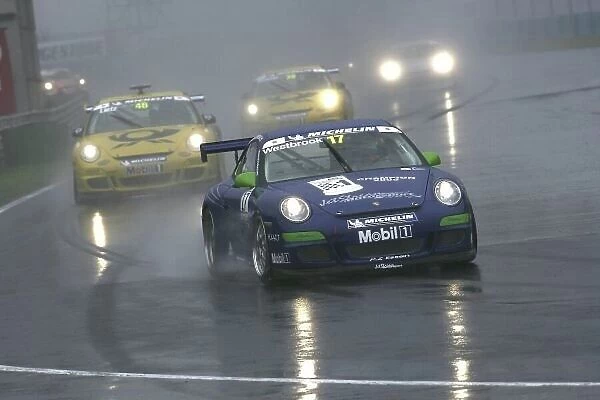 2006 Porsche Supercup Hungaroring, Budapest, Hungary. 3rd - 6th August. Richard Westbrook, 3rd position, leads Richard Lietz, 4th position, action. World Copyright: Charles Coates / LAT Photographic. ref: Digital Image ZK5Y4415
