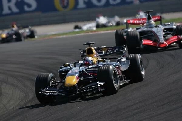 2006 Turkish Grand Prix - Sunday Race Istanbul Park, Istanbul, Turkey. 24th - 27th August. Christian Klien, Red Bull RB2-Ferrari, 11th position, leads Pedro de la Rosa, McLaren MP4 / 21-Mercedes-Benz, 5th position, and David Coulthard