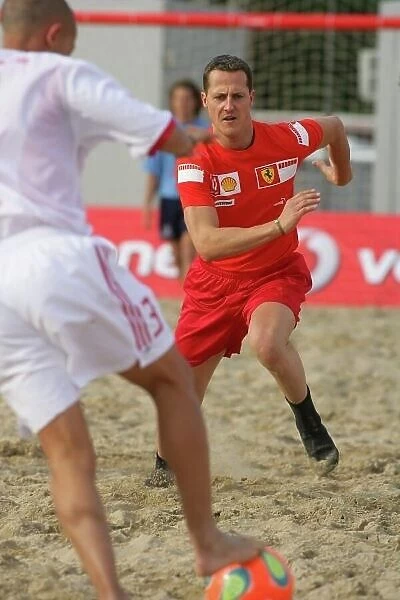 2006 Vodafone Ferrari Beach Soccer Challenge Montmelo, Spain. 11th May 2006. Michael Schumacher. Copyright Free for Editorial Use