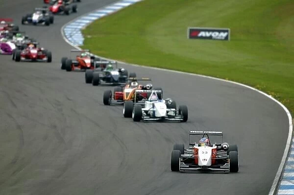 2007 British Formula Three Championship. Donington Park, England. 22nd - 23rd April 2007. Michael Meadows (Master Motorsport) leads the National class. Action. World Copyright: Drew Gibson / LAT Photographic. Ref: Digital Image Only.