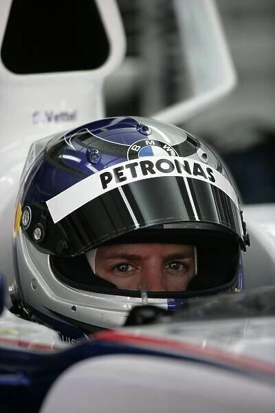 2007 Formula One Testing Bahrain International Circuit, Sakhir, Bahrain. 22nd February 2007. Sebastian Vettel, BMW Sauber F1.07, in cockpit. World Copyright: Patrick Gosling / LAT Photographic ref: Digital Image