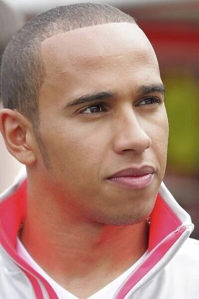 2007 GP2 Series. Round 4. Magny-Cours, France. 28th June. Thursday Preview Lewis Hamilton, 2006 GP2 Champion visits the GP2 paddock. Portrait. World Copyright: Alastair Staley / GP2 Series Media Service. ref: Digital ImageIMG_9141