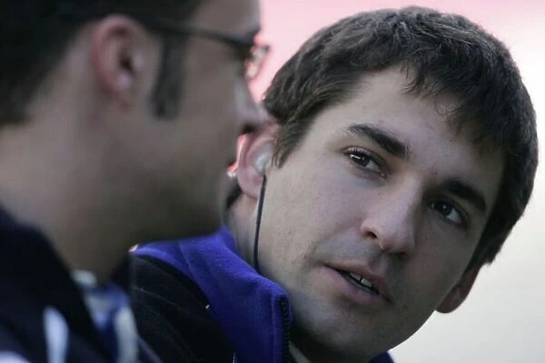 2007 GP2 Series Testing. Barcelona, Spain. 8th March Timo Glock (GER, iSport International) with Andreas Zuber (GER, iSport International). Portrait. World Copyright: Alastair Staley / GP2 Series Media Sevice. ref: Digital Image _F6E6820