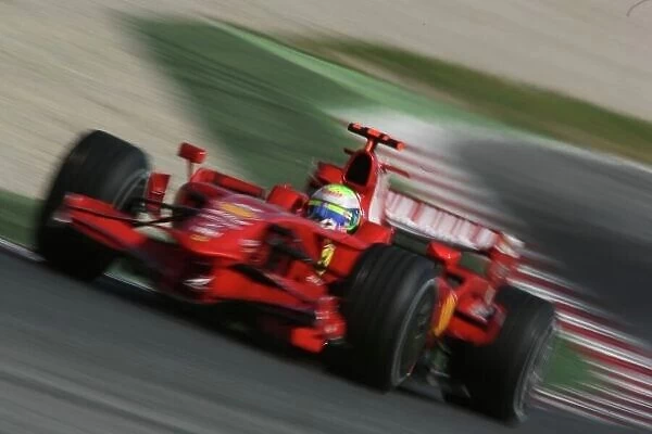 2008 Formula One Testing Barcelona, Spain, 15th April Felipe Massa, Ferrari. Photo:Malcolm Griffiths / LAT Photographic Ref: Digital Image Only IMG_4358.JPG