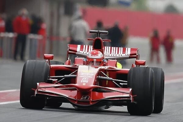 2008 Formula One Testing Barcelona, Spain, 16th April Michael Schumacher, Ferrari. F2008. Action. Photo:Glenn Dunbar / LAT Photographic ref: Digital Image _O9T2773