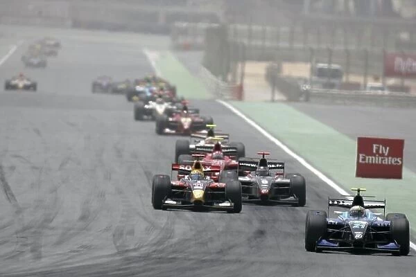 2008 GP2 Asia Series. Saturday Race. Dubai. Dubai Autodrome. 12th April. Marco Bonanomi (ITA, Piquet Sports) lead the field. Action. World Copyright: Alastair Staley / GP2 Series Media Service. Service ref:__MG_5058.jpg