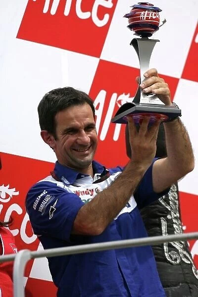 2008 MotoGP Championship Mugello, Firenze, Italy. 30th May - 1st June 2008. Davide Brivio Fiat Yamaha Team Manager to Valentino Rossi accepts the manufacturers awars. World Copyright: Martin Heath  /  LAT Photographic ref: Digital Image Only