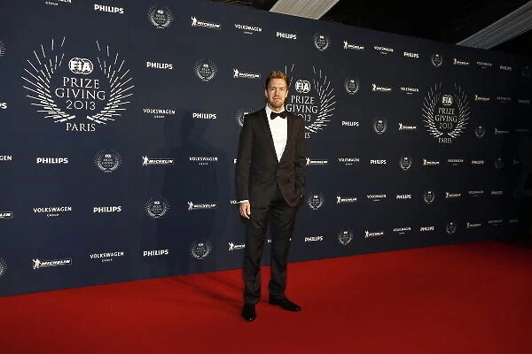 2013 FIA Gala Dinner and Awards. Paris, France. Friday 6th December 2013. Sebastian Vettel on the red carpet. World Copyright & Mandatory Credit: FIA. ref: Digital Image 11241856446_4d4f0b30a7_o