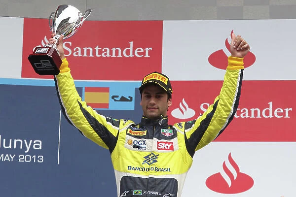 2013 GP2 Series. Round 3. Circuit de Catalunya, Barcelona Spain. 12th May 2013. Sunday Race. Felipe Nasr (BRA, Carlin). World Copyright: Malcolm Griffiths / GP2 Series Media Service. Ref: C76D6026