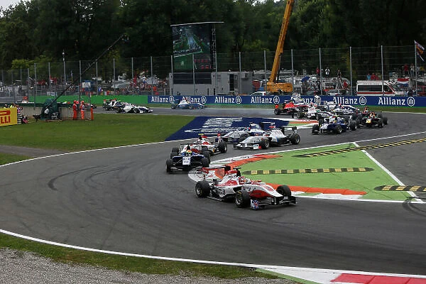 2013 GP3 Series. Round 7. Autodromo di Monza, Monza, Italy. 8th September. Sunday Race. Jack Harvey (GBR, ART Grand Prix) leads Alexander Sims (GBR, Carlin) Facu Regalia (ARG, ART Grand Prix) Lewis Williamson (GBR)