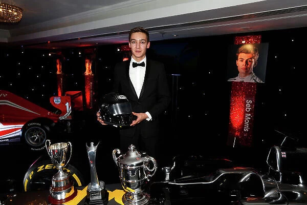 2014 Autosport Awards. Grosvenor House Hotel, Park Lane, London. Sunday 7 December 2014. George Russell wins the 2014 McLaren AUTOSPORT BRDC Award. World Copyright: Sam Bloxham / LAT Photographic. ref: Digital Image _14P4028