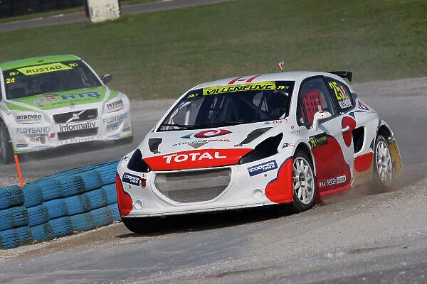 2014 FIA World Rallycross Championship Round 10 Franciacorta, Italy 27th & 28 th September 2014 Jacques Villeneuve, Peugeot, action Worldwide LAT  /  McKlein