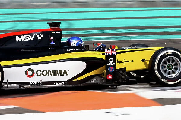2014 GP2 Series Test 1 Yas Marina Circuit, Abu Dhabi, UAE. {Tuesday} {11th} {March} {2014}. Jolyon Palmer (GBR) DAMS Photo: Malcolm Griffiths / GP2 Series Media Service ref: Digital Image F80P3154