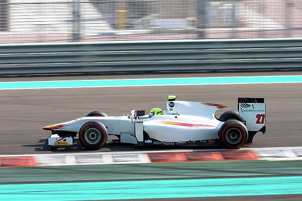 2014 GP2 Series Test 1 Yas Marina Circuit, Abu Dhabi, UAE. Wednesday 12 March 2014. Kimiya Sato (JPN) Campos Racing Photo: Malcolm Griffiths / GP2 Series Media Service ref: Digital Image F80P4628
