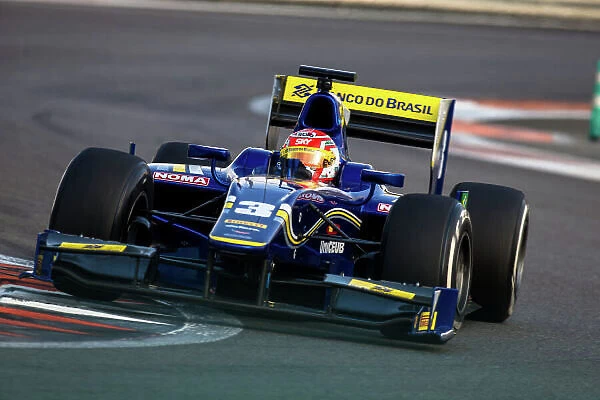 2014 GP2 Series Test 1 Yas Marina Circuit, Abu Dhabi, UAE. Tuesday 11 March 2014. Felipe Nasr (BRA) Carlin Photo: Malcolm Griffiths / GP2 Series Media Service ref: Digital Image F80P3944