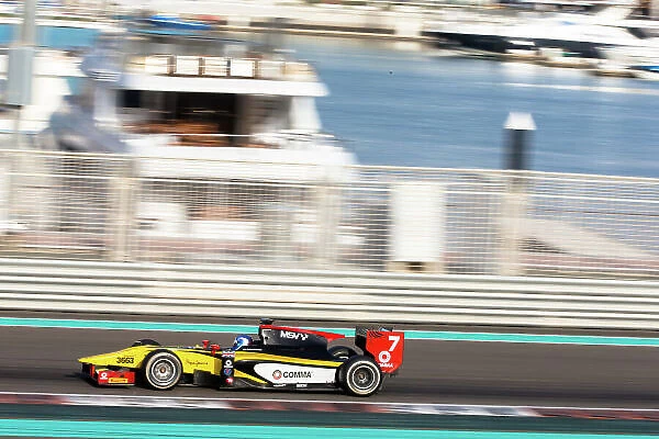 2014 GP2 Series Test 1 Yas Marina Circuit, Abu Dhabi, UAE. Wednesday 12 March 2014. Jolyon Palmer (GBR) DAMS Photo: Malcolm Griffiths / GP2 Series Media Service ref: Digital Image F80P5056