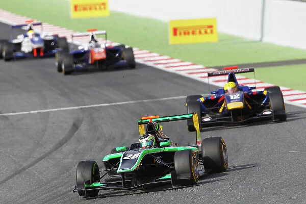 2014 GP3 Series Round 1 - Race 1. Circuit de Catalunya, Barcelona, Spain. Saturday 10 May 2014. Alfonso Celis Jr (MEX, Status Grand Prix) Photo: {Sam Bloxham} / GP3 Series Media Service. ref: Digital Image _G7C6966
