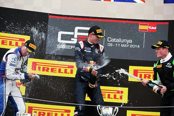 2014 GP3 Series Round 1 - Race 1. Circuit de Catalunya, Barcelona, Spain. Saturday 10 May 2014. Winner Alex Lynn (GBR, Carlin) Second Jimmy Eriksson (SWE, Koiranen GP) Third Richie Stanaway (NZL)