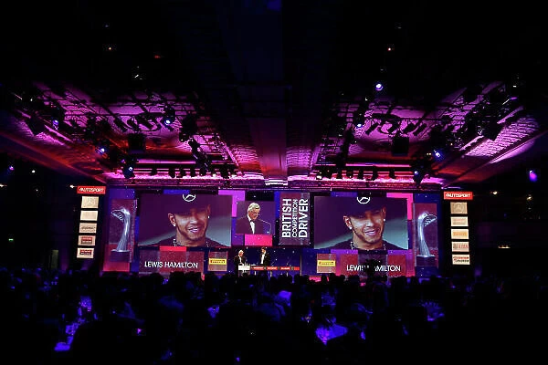 2015 Autosport Awards. Grosvenor House Hotel, Park Lane, London. Sunday 6 December 2015. British Competition Driver of the Year and International Racing Driver of the Year winner, Lewis Hamilton. World Copyright: Adam Warner / LAT Photographic