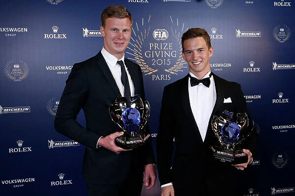 2015 FIA Prize Giving Paris, France Friday 4th December 2015 Johan Kristoffersson and Timmy Hansen, portrait Photo: Copyright Free FOR EDITORIAL USE ONLY. Mandatory Credit: FIA  /  Jean Michel Le Meur  /  DPPI ref: _ML23405