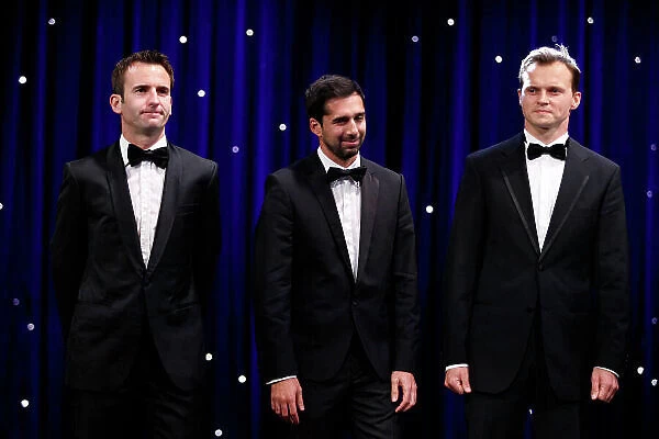 2015 FIA Prize Giving Paris, France Friday 4th December 2015 Romain Dumas, Neel Jani and Marc Lieb, portrait Photo: Copyright Free FOR EDITORIAL USE ONLY. Mandatory Credit: FIA  /  Florent Gooden  /  DPPI ref: _GO_0128
