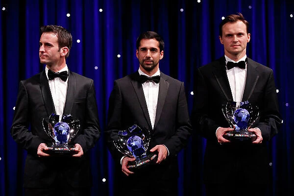 2015 FIA Prize Giving Paris, France Friday 4th December 2015 Romain Dumas, Neel Jani and Marc Lieb, portrait Photo: Copyright Free FOR EDITORIAL USE ONLY. Mandatory Credit: FIA  /  Florent Gooden  /  DPPI ref: _GO_0146