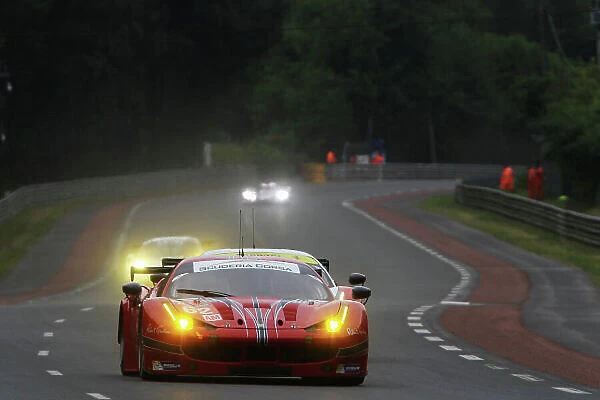 2015 Le Mans 24 Hours Test Day, Le Mans, France. 31st May 2015. William Sweedler  /  Townsend Bell Scuderia Corse Ferrari 458 Italia. World Copyright: Ebrey  /  LAT Photographic