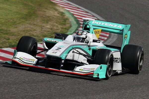 2015 Super Formula Series. Suzuka, Japan. 18th - 19th April 2015. Rd 1. Winner Andre Lotterer ( #2 PETRONAS TOM'S SF14 ) action World Copyright: Yasushi Ishihara / LAT Photographic. Ref: 2015SF_Rd1_002